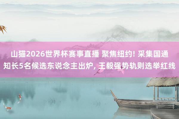 山猫2026世界杯赛事直播 聚焦纽约! 采集国通知长5名候选东说念主出炉, 王毅强势轨则选举红线
