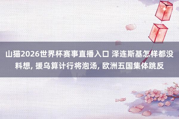 山猫2026世界杯赛事直播入口 泽连斯基怎样都没料想, 援乌算计行将泡汤, 欧洲五国集体跳反