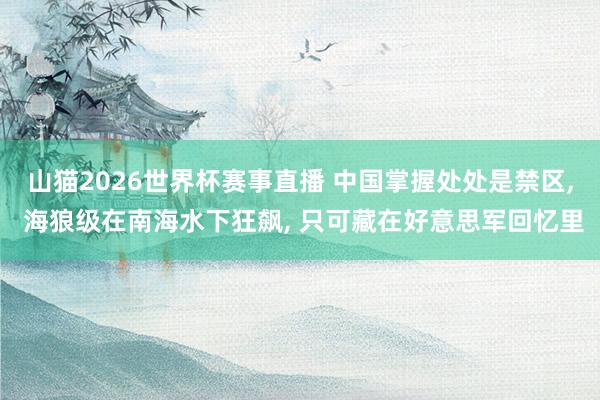 山猫2026世界杯赛事直播 中国掌握处处是禁区, 海狼级在南海水下狂飙, 只可藏在好意思军回忆里