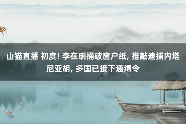 山猫直播 初度! 李在明捅破窗户纸, 推敲逮捕内塔尼亚胡, 多国已接下通缉令