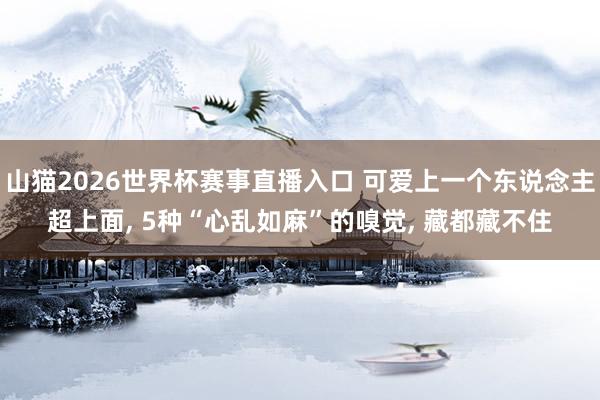 山猫2026世界杯赛事直播入口 可爱上一个东说念主超上面, 5种“心乱如麻”的嗅觉, 藏都藏不住