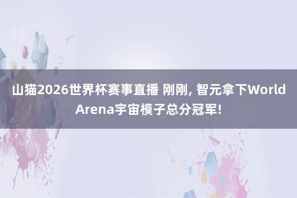 山猫2026世界杯赛事直播 刚刚, 智元拿下WorldArena宇宙模子总分冠军!