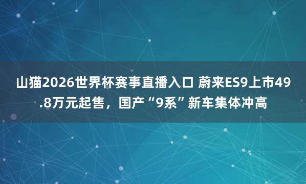 山猫2026世界杯赛事直播入口 蔚来ES9上市49.8万元起售，国产“9系”新车集体冲高