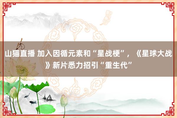 山猫直播 加入因循元素和“星战梗”，《星球大战》新片悉力招引“重生代”