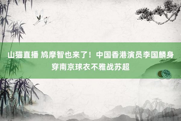 山猫直播 鸠摩智也来了！中国香港演员李国麟身穿南京球衣不雅战苏超