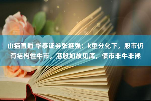 山猫直播 华泰证券张继强：k型分化下，股市仍有结构性牛市，港